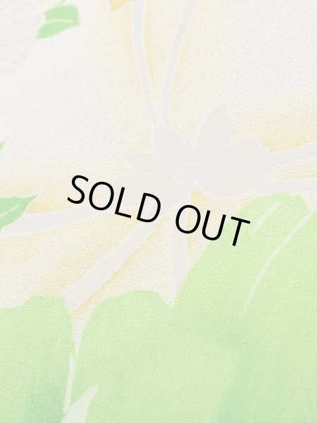 画像11: K1222C  振袖 女性用着物  シルク（正絹）   オレンジ, 花 【中古】 【USED】 【リサイクル】 ★★☆☆☆ (11)