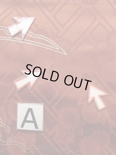 画像19: K1222H  振袖 女性用着物 雪輪 シルク(正絹)   朱赤, 梅 【中古】 【USED】 【リサイクル】 ★★★☆☆ (19)