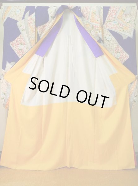 画像3: K1222K Mint  振袖 女性用着物 本 シルク(正絹)   青, 花 【中古】 【USED】 【リサイクル】 ★★★★☆ (3)