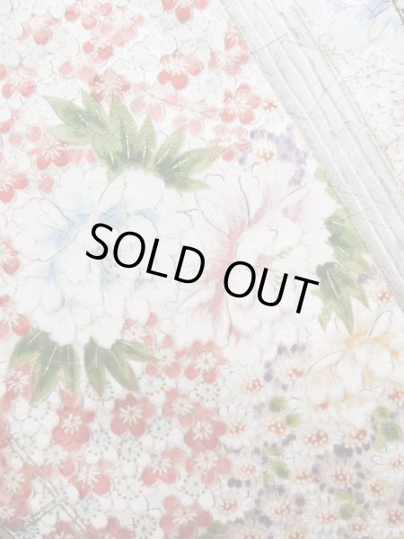 画像10: K1222K Mint  振袖 女性用着物 本 シルク(正絹)   青, 花 【中古】 【USED】 【リサイクル】 ★★★★☆ (10)