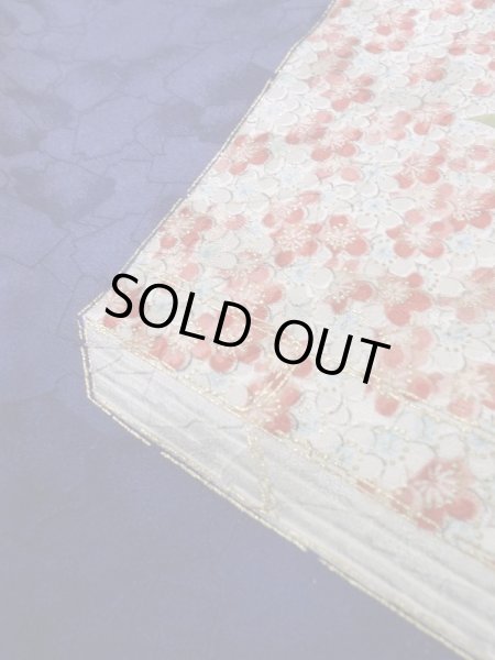 画像11: K1222K Mint  振袖 女性用着物 本 シルク(正絹)   青, 花 【中古】 【USED】 【リサイクル】 ★★★★☆ (11)