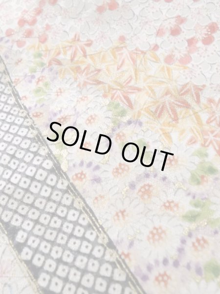 画像13: K1222K Mint  振袖 女性用着物 本 シルク(正絹)   青, 花 【中古】 【USED】 【リサイクル】 ★★★★☆ (13)