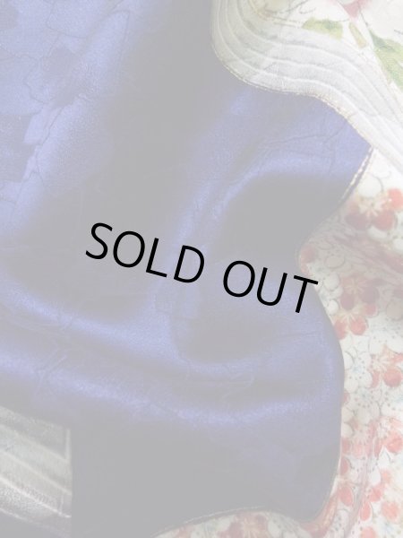 画像16: K1222K Mint  振袖 女性用着物 本 シルク(正絹)   青, 花 【中古】 【USED】 【リサイクル】 ★★★★☆ (16)