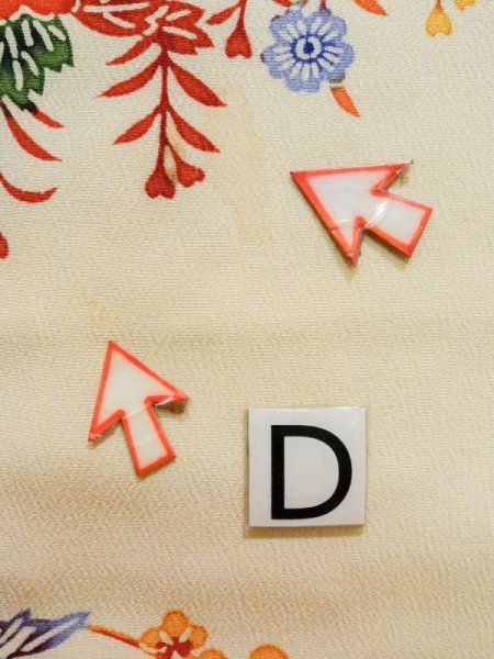 画像20: K1222N  振袖 女性用着物  シルク(正絹)   クリーム, 花 【中古】 【USED】 【リサイクル】 ★★☆☆☆ (20)