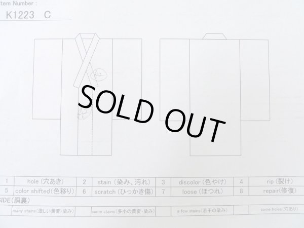 画像14: K1223C  小紋 女性用着物  シルク(正絹) 淡い  マルチカラー, 氷割 【中古】 【USED】 【リサイクル】 ★★★☆☆ (14)