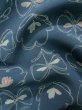 画像12: L0119B  小紋 女性用着物  シルク（正絹） 淡い  水色, 花 【中古】 【USED】 【リサイクル】 ★★★☆☆ (12)