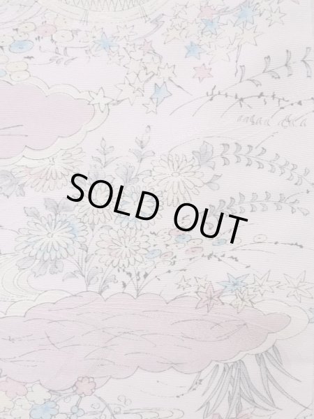 画像7: L0119N  小紋 女性用着物  化繊 淡い  ピンク, 花 【中古】 【USED】 【リサイクル】 ★★★★★ (7)