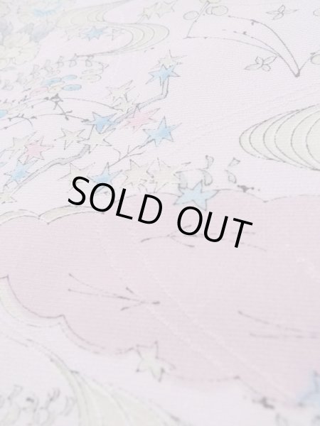 画像12: L0119N  小紋 女性用着物  化繊 淡い  ピンク, 花 【中古】 【USED】 【リサイクル】 ★★★★★ (12)