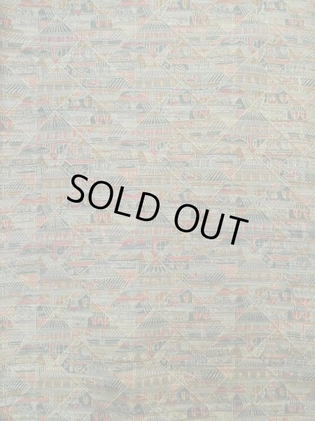 画像3: L0119P  小紋 女性用着物  シルク(正絹) スモーキーな 淡い カーキ, 家 【中古】 【USED】 【リサイクル】 ★★★★☆ (3)