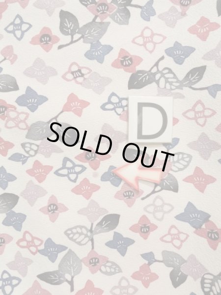 画像16: L0119T  小紋 女性用着物  シルク(正絹) 淡い  オフ ホワイト, 花 【中古】 【USED】 【リサイクル】 ★★★☆☆ (16)