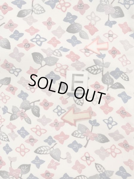 画像17: L0119T  小紋 女性用着物  シルク(正絹) 淡い  オフ ホワイト, 花 【中古】 【USED】 【リサイクル】 ★★★☆☆ (17)