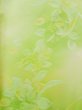 画像3: L0120D  小紋 女性用着物  シルク（正絹） シャイニーな クリーミーな 黄緑色, 花 【中古】 【USED】 【リサイクル】 ★★☆☆☆ (3)
