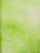 画像4: L0120D  小紋 女性用着物  シルク（正絹） シャイニーな クリーミーな 黄緑色, 花 【中古】 【USED】 【リサイクル】 ★★☆☆☆ (4)
