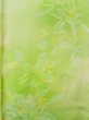 画像5: L0120D  小紋 女性用着物  シルク（正絹） シャイニーな クリーミーな 黄緑色, 花 【中古】 【USED】 【リサイクル】 ★★☆☆☆ (5)