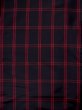 画像3: L0126N  織 女性用着物  シルク（正絹）   赤, チェック柄 【中古】 【USED】 【リサイクル】 ★★★☆☆ (3)