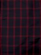 画像4: L0126N  織 女性用着物  シルク（正絹）   赤, チェック柄 【中古】 【USED】 【リサイクル】 ★★★☆☆ (4)