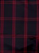 画像5: L0126N  織 女性用着物  シルク（正絹）   赤, チェック柄 【中古】 【USED】 【リサイクル】 ★★★☆☆ (5)