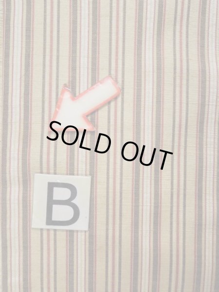 画像13: L0126P  織 女性用着物  シルク（正絹） スモーキーな 淡い クリーム, 縞 【中古】 【USED】 【リサイクル】 ★★★☆☆ (13)