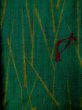 画像3: L0126U  織 女性用着物  シルク（正絹） スモーキーな  グリーン（緑）, 鳥 【中古】 【USED】 【リサイクル】 ★★★☆☆ (3)