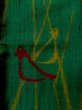 画像6: L0126U  織 女性用着物  シルク（正絹） スモーキーな  グリーン（緑）, 鳥 【中古】 【USED】 【リサイクル】 ★★★☆☆ (6)