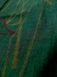画像11: L0126U  織 女性用着物  シルク（正絹） スモーキーな  グリーン（緑）, 鳥 【中古】 【USED】 【リサイクル】 ★★★☆☆ (11)