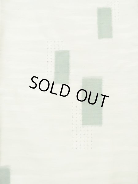 画像5: L0126V  織 女性用着物  シルク(正絹) スモーキーな シャーベット グリーン(緑), 四角 【中古】 【USED】 【リサイクル】 ★★☆☆☆ (5)