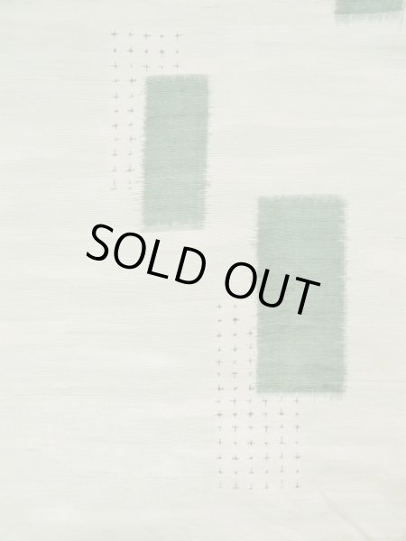 画像6: L0126V  織 女性用着物  シルク(正絹) スモーキーな シャーベット グリーン(緑), 四角 【中古】 【USED】 【リサイクル】 ★★☆☆☆ (6)