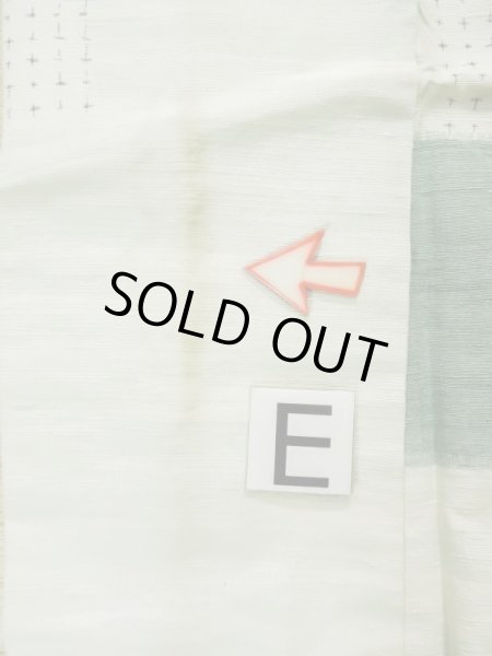 画像17: L0126V  織 女性用着物  シルク(正絹) スモーキーな シャーベット グリーン(緑), 四角 【中古】 【USED】 【リサイクル】 ★★☆☆☆ (17)