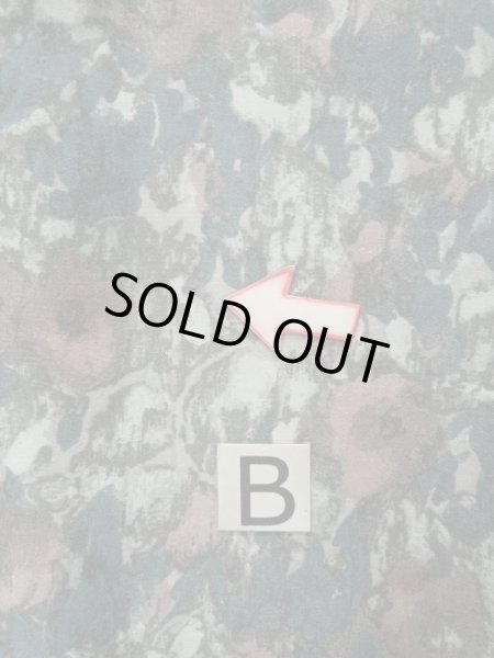 画像15: L0202A  羽織 女性用着物  化繊 スモーキーな 淡い ティール（青緑）, 花 薄い【中古】 【USED】 【リサイクル】 ★★★☆☆ (15)