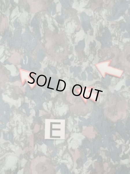 画像18: L0202A  羽織 女性用着物  化繊 スモーキーな 淡い ティール（青緑）, 花 薄い【中古】 【USED】 【リサイクル】 ★★★☆☆ (18)