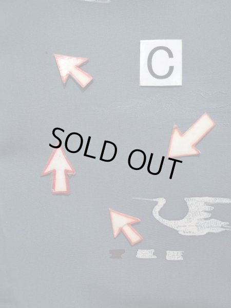 画像16: L0202Q  羽織 女性用着物  シルク（正絹） スモーキーな 淡い 青, 鳥 【中古】 【USED】 【リサイクル】 ★★★☆☆ (16)