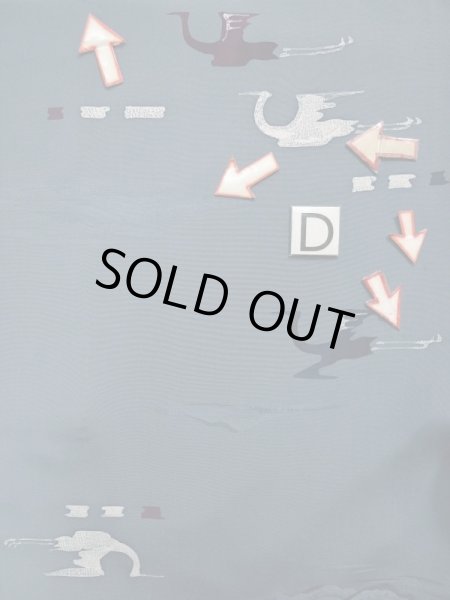 画像17: L0202Q  羽織 女性用着物  シルク（正絹） スモーキーな 淡い 青, 鳥 【中古】 【USED】 【リサイクル】 ★★★☆☆ (17)