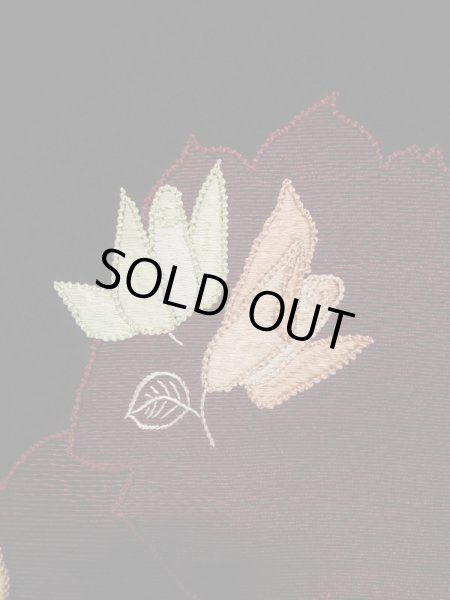 画像7: L0202U  羽織 女性用着物  シルク（正絹）   黒, 花 【中古】 【USED】 【リサイクル】 ★★★★☆ (7)