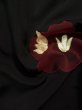 画像11: L0202U  羽織 女性用着物  シルク（正絹）   黒, 花 【中古】 【USED】 【リサイクル】 ★★★★☆ (11)