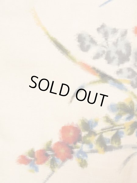 画像6: L0202V  羽織 女性用着物  シルク(正絹) 薄い  クリーム, 花 【中古】 【USED】 【リサイクル】 ★★★★★ (6)