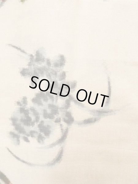 画像7: L0202V  羽織 女性用着物  シルク(正絹) 薄い  クリーム, 花 【中古】 【USED】 【リサイクル】 ★★★★★ (7)