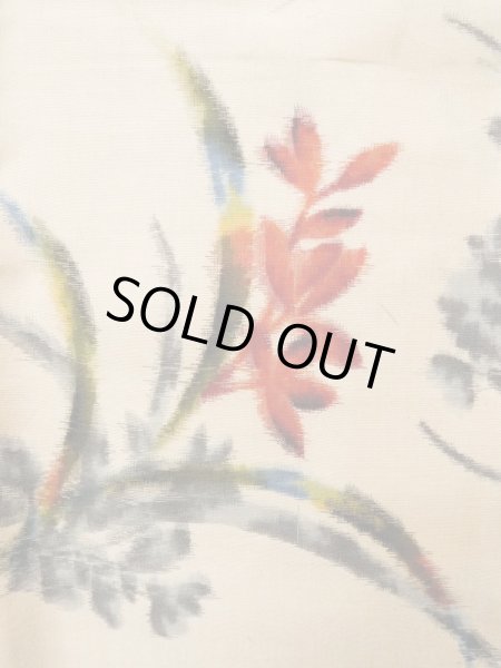 画像8: L0202V  羽織 女性用着物  シルク(正絹) 薄い  クリーム, 花 【中古】 【USED】 【リサイクル】 ★★★★★ (8)