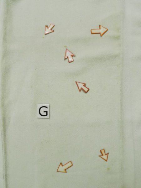 画像26: L0204B  留袖 女性用着物  シルク(正絹) 薄い シャーベット ティール(青緑), 梅 【中古】 【USED】 【リサイクル】 ★☆☆☆☆ (26)