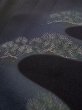 画像9: L0204C  留袖 女性用着物  シルク（正絹）   黒, 松/松葉 【中古】 【USED】 【リサイクル】 ★★★☆☆ (9)