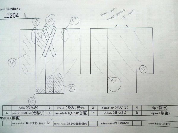 画像31: L0204L  振袖 女性用着物  シルク(正絹)   クリーム, 花 【中古】 【USED】 【リサイクル】 ★☆☆☆☆ (31)