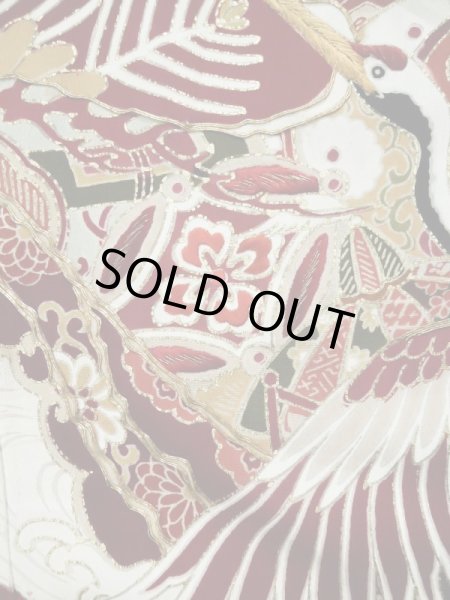 画像11: L0204M  振袖 女性用着物  シルク(正絹)   黒, 梅 【中古】 【USED】 【リサイクル】 ★★☆☆☆ (11)