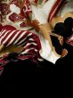 画像18: L0204M  振袖 女性用着物  シルク（正絹）   黒, 梅 【中古】 【USED】 【リサイクル】 ★★☆☆☆ (18)