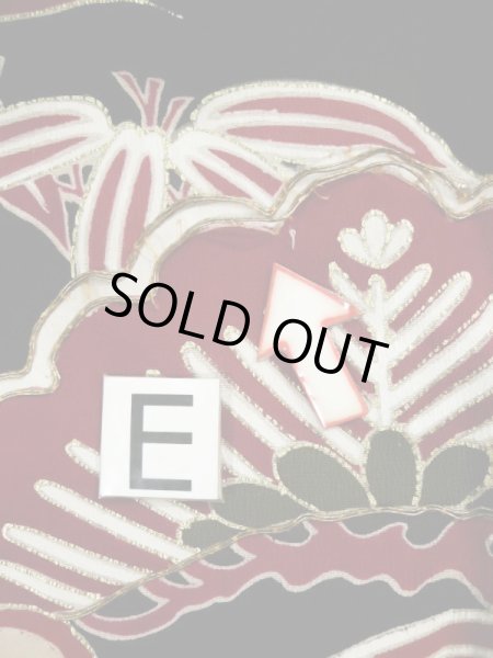 画像27: L0204M  振袖 女性用着物  シルク(正絹)   黒, 梅 【中古】 【USED】 【リサイクル】 ★★☆☆☆ (27)