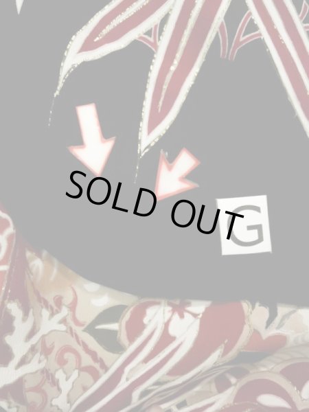 画像29: L0204M  振袖 女性用着物  シルク(正絹)   黒, 梅 【中古】 【USED】 【リサイクル】 ★★☆☆☆ (29)