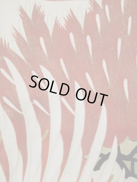 画像16: L0204N  振袖 女性用着物  シルク(正絹)   クリーム, 花 【中古】 【USED】 【リサイクル】 ★☆☆☆☆ (16)