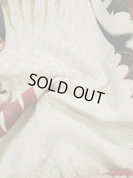 画像19: L0204N  振袖 女性用着物  シルク(正絹)   クリーム, 花 【中古】 【USED】 【リサイクル】 ★☆☆☆☆ (19)