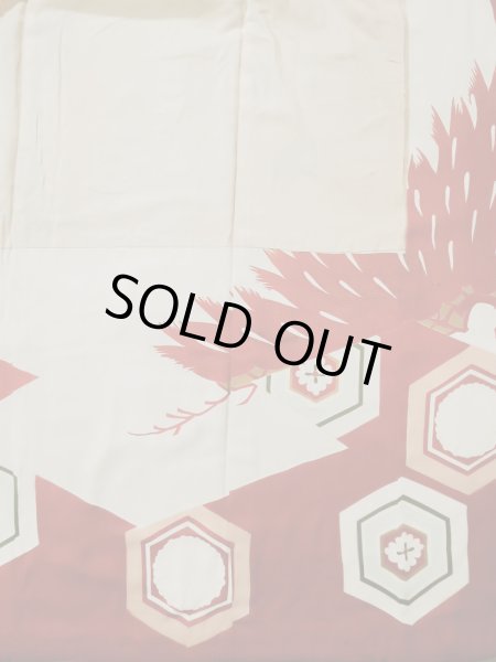 画像21: L0204N  振袖 女性用着物  シルク(正絹)   クリーム, 花 【中古】 【USED】 【リサイクル】 ★☆☆☆☆ (21)