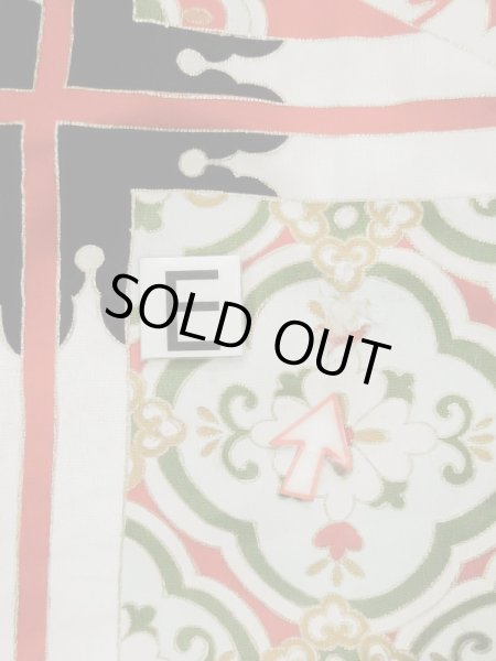 画像28: L0204N  振袖 女性用着物  シルク(正絹)   クリーム, 花 【中古】 【USED】 【リサイクル】 ★☆☆☆☆ (28)