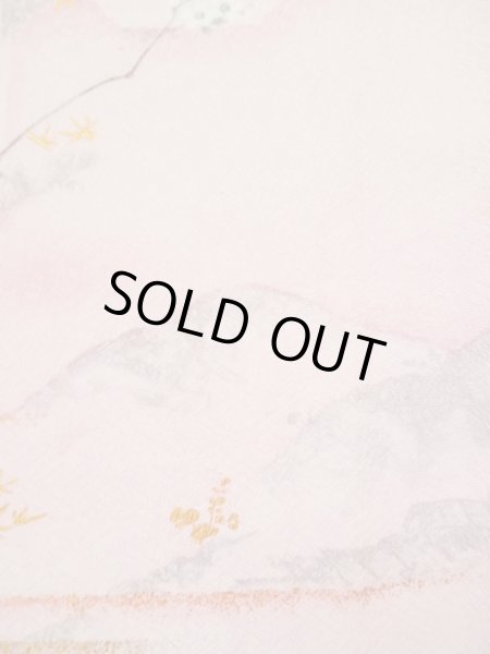 画像8: L0204S Mint  振袖 女性用着物  シルク(正絹) 淡い 薄い ピンク, 花 【中古】 【USED】 【リサイクル】 ★★★★★ (8)