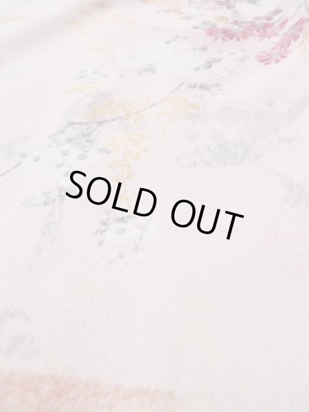 画像12: L0204S Mint  振袖 女性用着物  シルク(正絹) 淡い 薄い ピンク, 花 【中古】 【USED】 【リサイクル】 ★★★★★ (12)